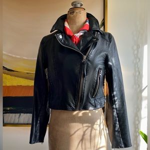 Free People Leather Motorcycle Jacket